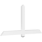 Ekena Millwork Eugene Architectural Grade PVC Gable Bracket, 60"W x 30"H x 2"D x 4"F, 12/12 Pitch GBP060X30X0204EUG00 - alternate 1